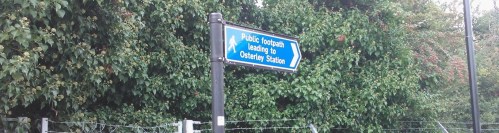 Access to the building is via this narrow footpath by the Piccadilly Line