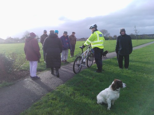 Folk out on the Thornbury Park walk on Saturdaymorning 21 November 2015