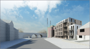 Image of proposed development to replace Moore's Cycles, St Johns Road, Isleworth