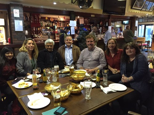 Greenwood Osterley Archers Mia, Marie, Sailesh Alan and Lynette with Councillor Steve Curran and Suzie Munnery of the LBH Sports and Public Health Team at the Indian Gymkhana