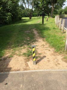 Lockable post now in place at Wyke Green to limit further incursion