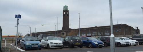 The application site with a view of the Grade II listed Gillette Building across Great West Road, Isleworth