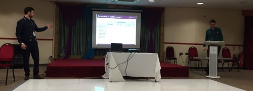 Hounslow Council traffic team's David Wilson and Liam Judge presenting the consultation results 