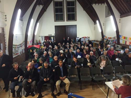 St Francis of Assisi Church Hall, Isleworth, filling up nicely with Osterley's finest